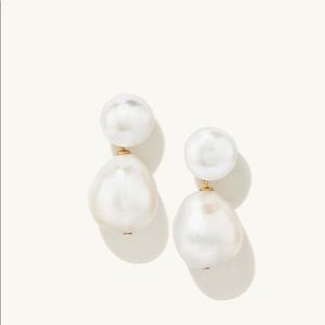 Mejuri Bold Drop Pearl Earrings-NWT in box